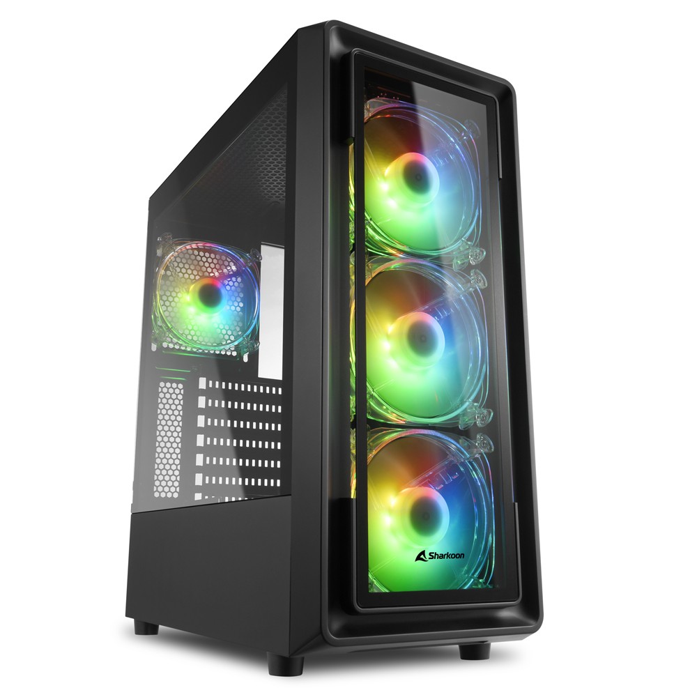 Case Sharkoon TK4 RGB vetro temperato Nero - Immagine 1