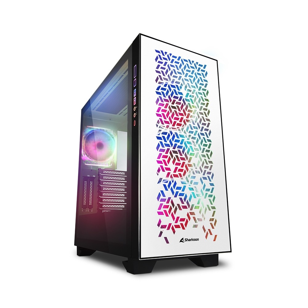 Case Sharkoon ELITE SHARK CA300H Bianco Big-Tower - Immagine 1