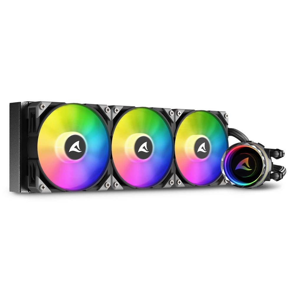 Dissipatore A Liquido Sharkoon S90 RGB AIO 360 mm Nero - Immagine 1