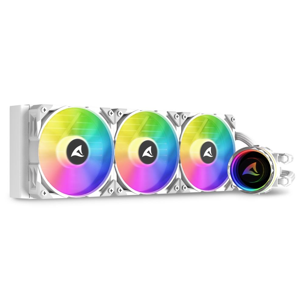 Dissipatore A Liquido Sharkoon S90 RGB AIO 360 mm Bianco - Immagine 1