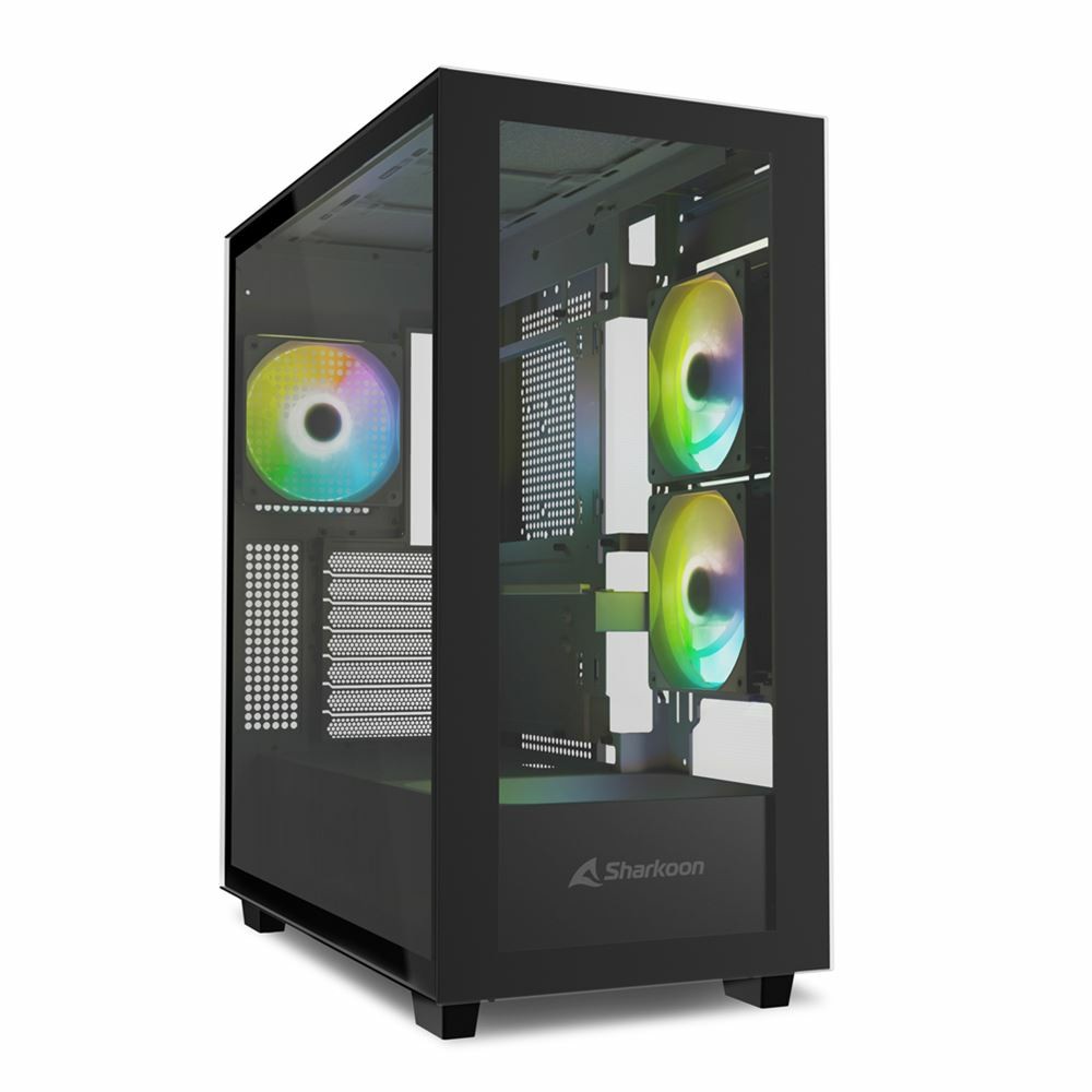 Case Sharkoon Rebel C60 Midi-Tower Vetro Temperato RGB Nero - Immagine 1