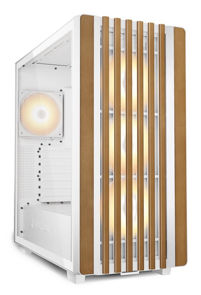 Case Sharkoon Rebel C70G RGB Midi Tower Vetro Temperato Bianco - Immagine 1