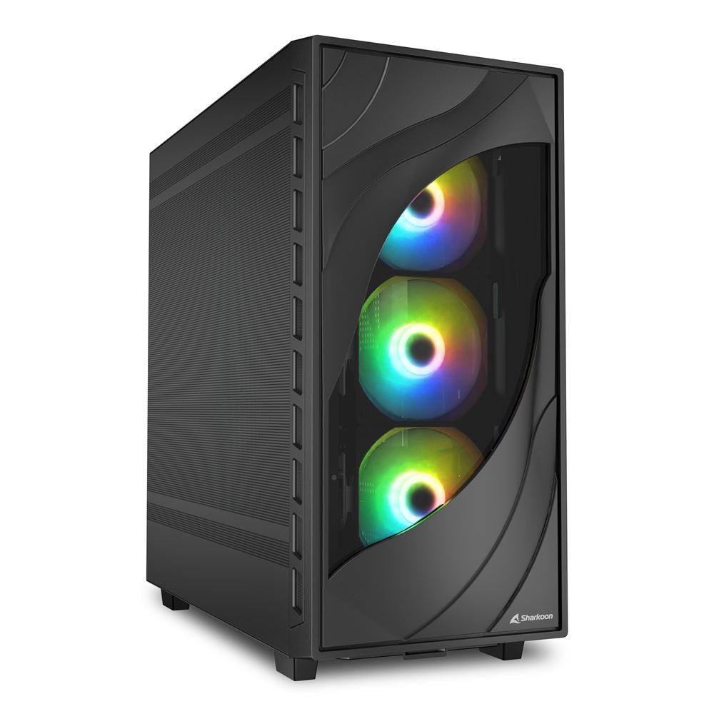 Case Sharkoon REBEL C80M RGB Midi Tower Nero - Immagine 1