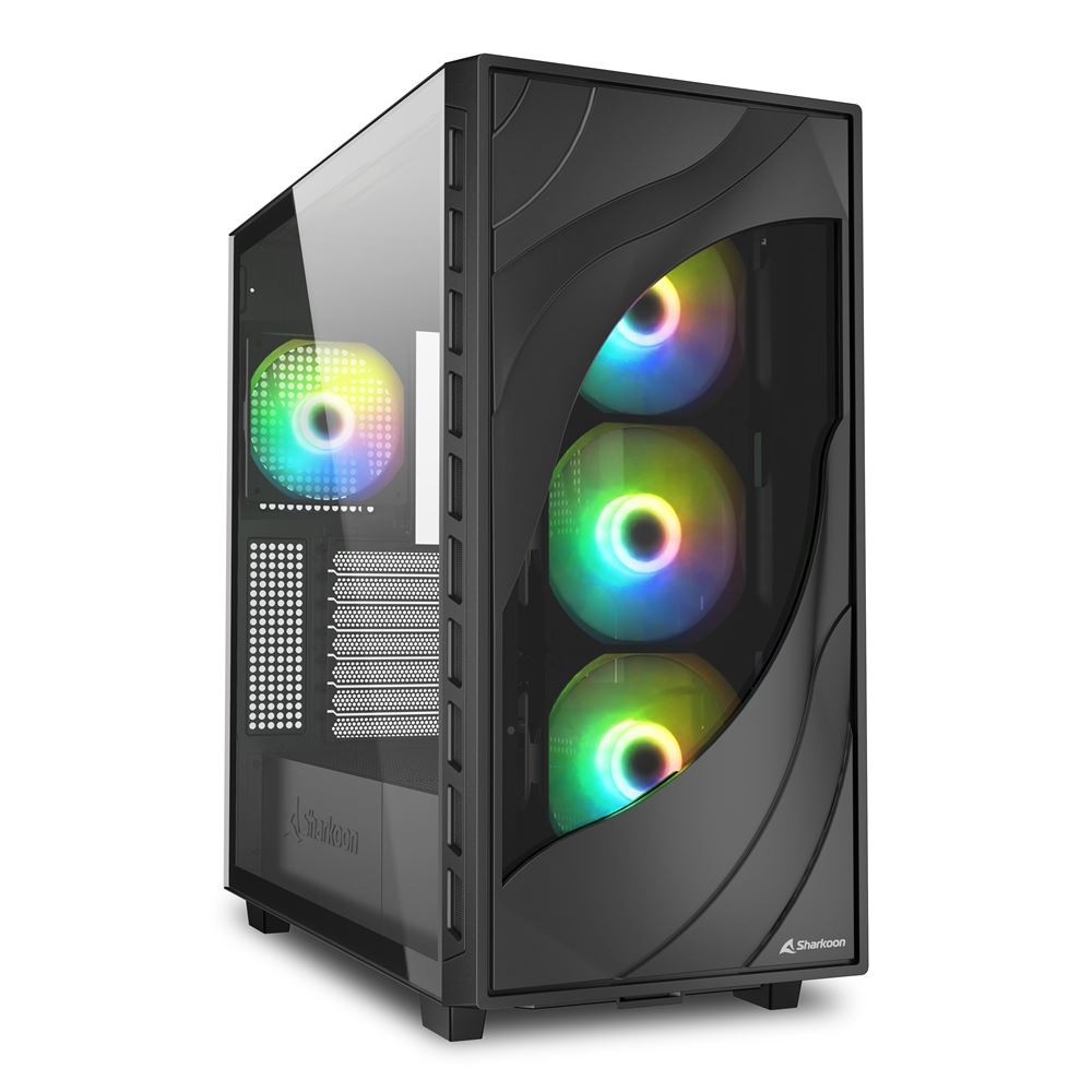 Case Sharkoon REBEL C80G RGB Midi Tower Nero - Immagine 1