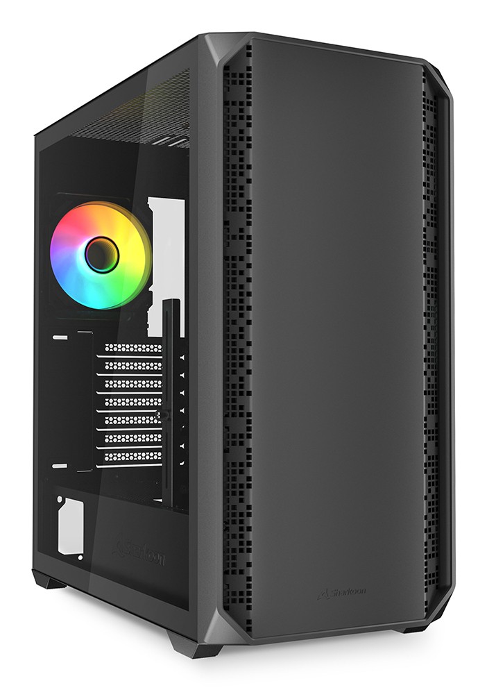 Case Sharkoon AK2 RGB Midi Tower Vetro Temperato Nero - Immagine 1