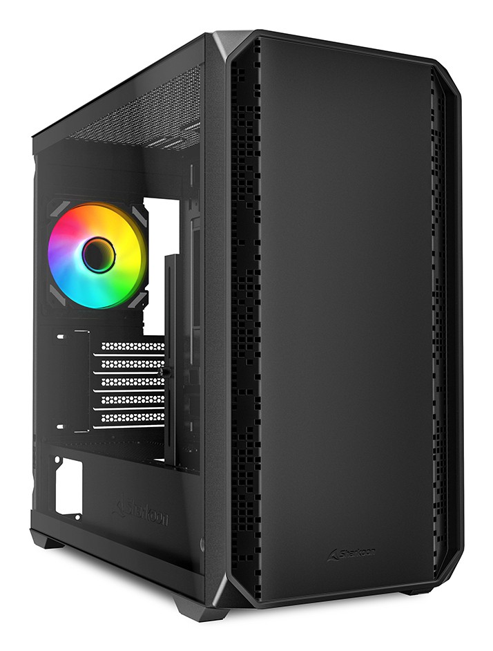 Case Sharkoon MK2 RGB Midi Tower Vetro Temperato Nero - Immagine 1