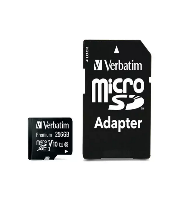 SCHEDA MICRO SDXC VERBATIM 256GB PREMIUM UHS-1 CLASS 10 - Immagine 1