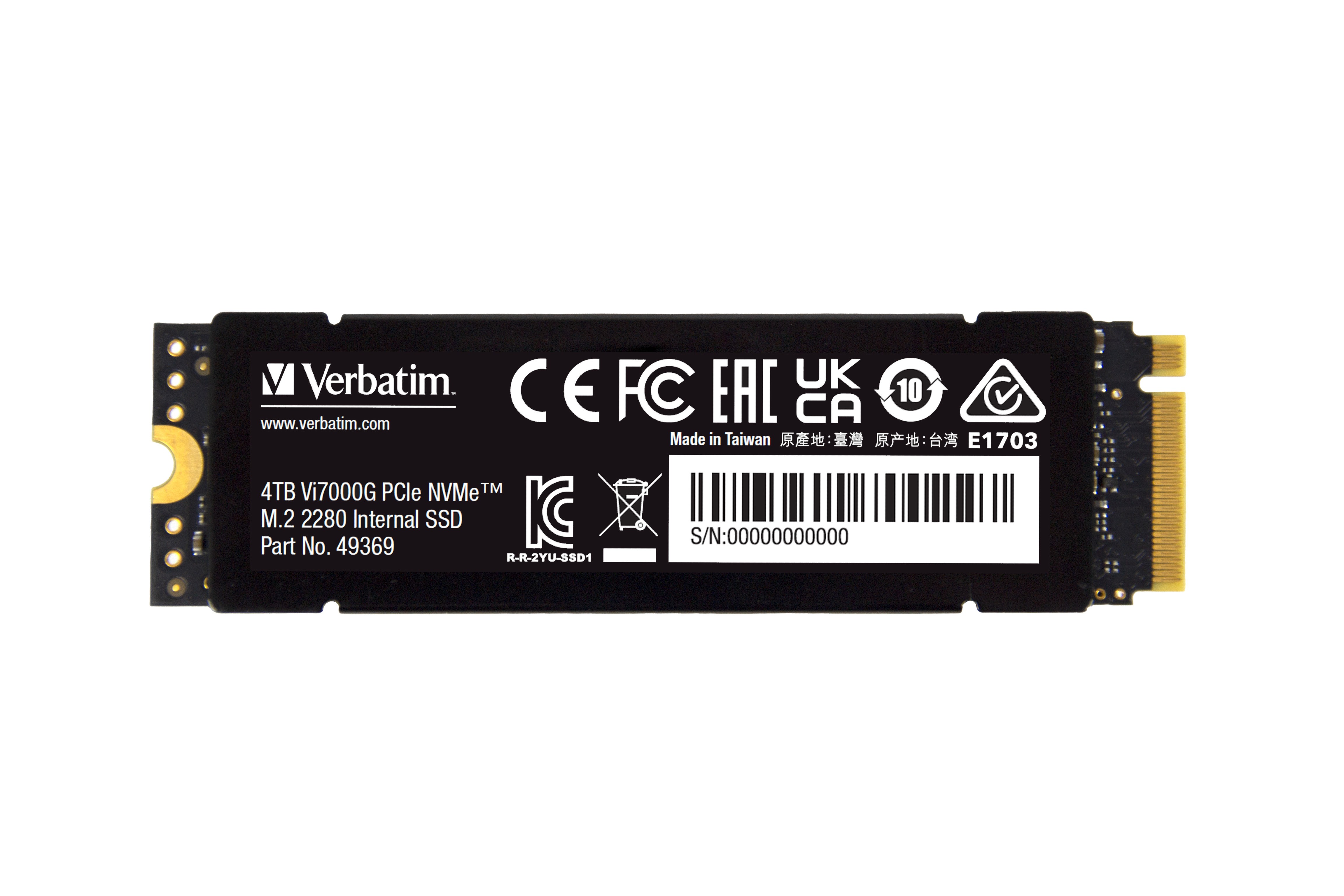 SSD M.2 VERBATIM Vi7000G 4TB SSD - Immagine 1