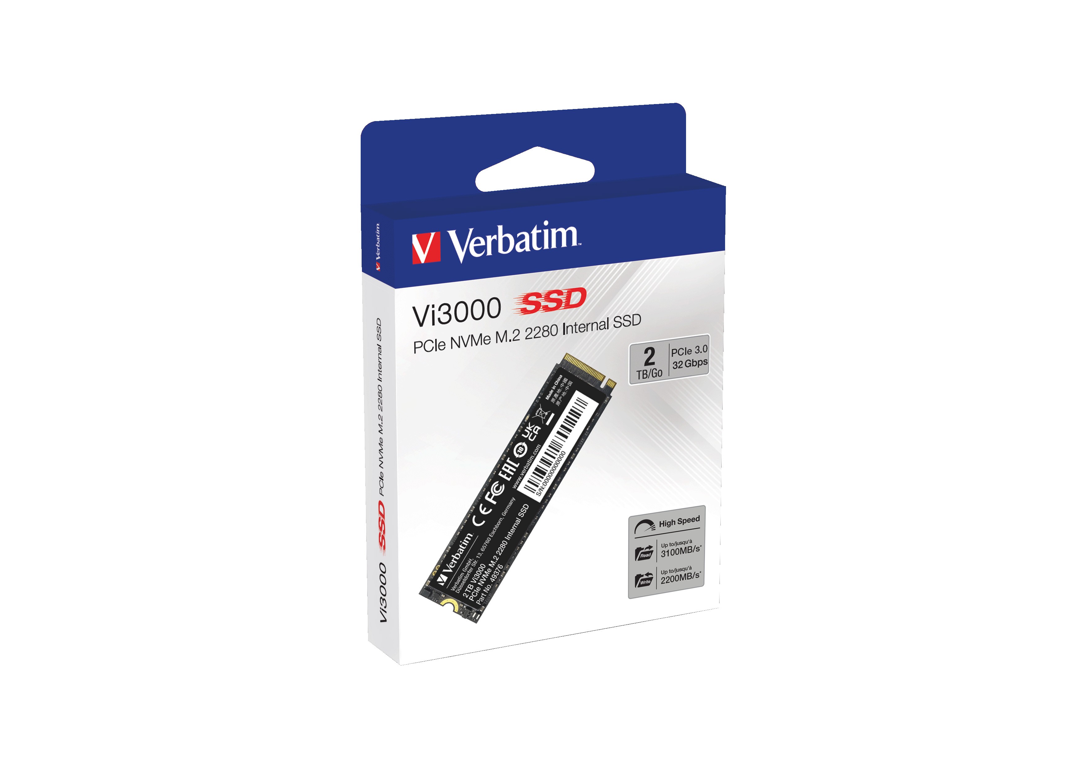 SSD M.2 VERBATIM Vi3000 2TB SSD - Immagine 1