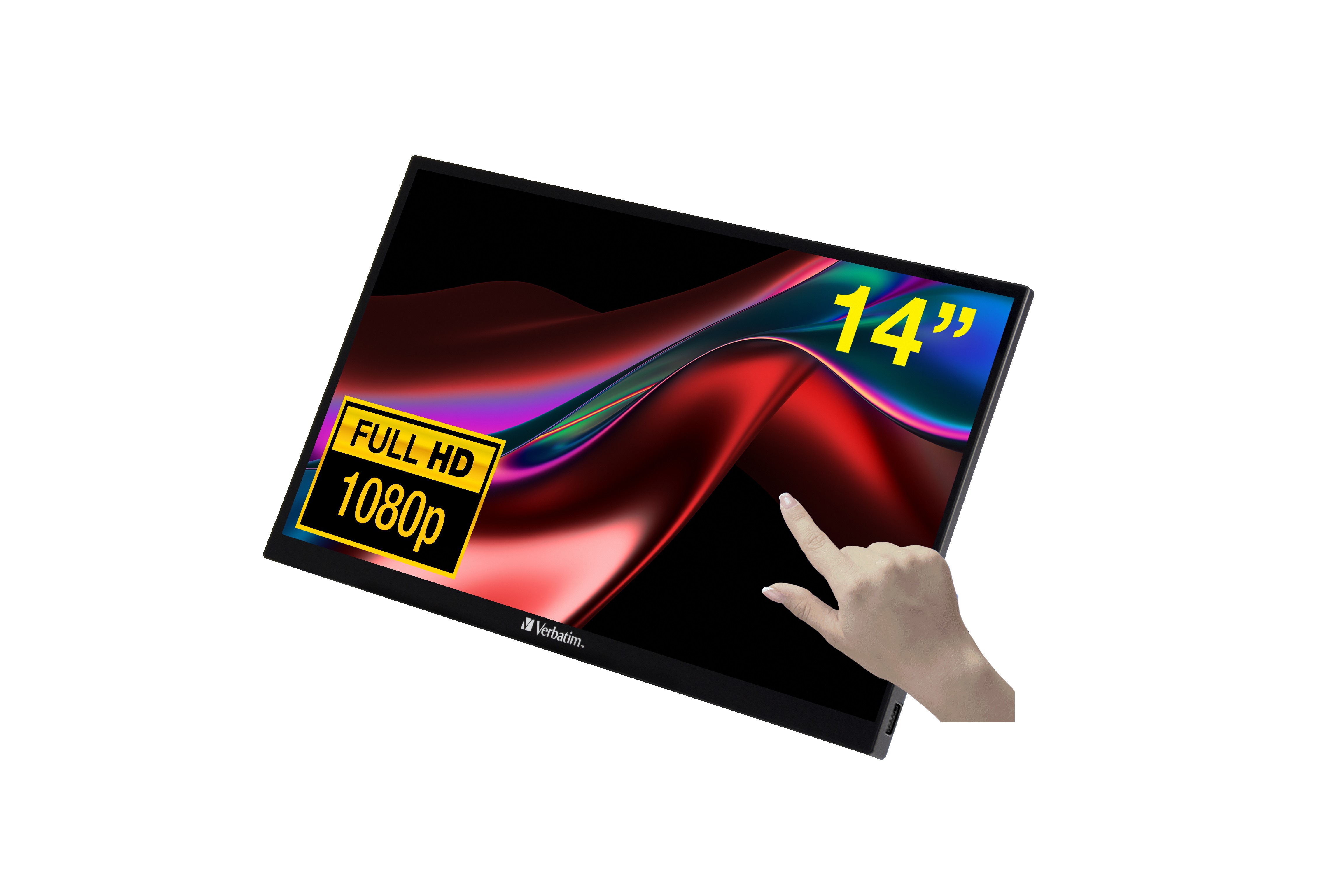 Monitor Verbatim PMT-14 14'' FullHD IPS USB-C HDR Nero - Immagine 1