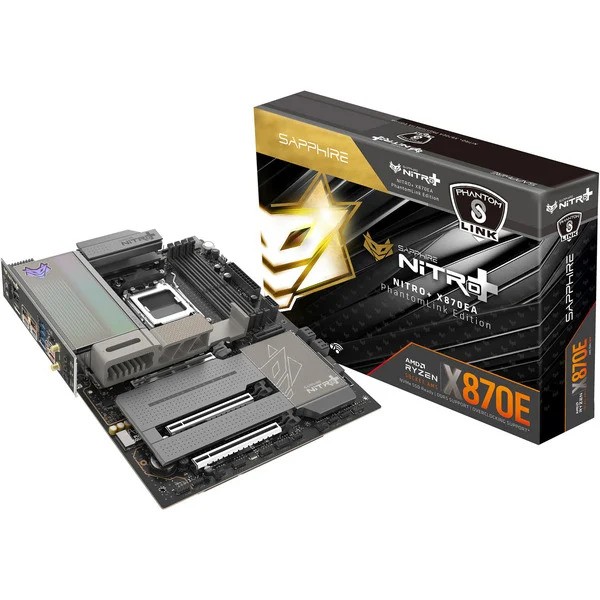 Scheda Madre SAPPHIRE NITRO+ X870EA AM5 DDR5 WIFI7 ATX Phantom Link Nero - Immagine 1