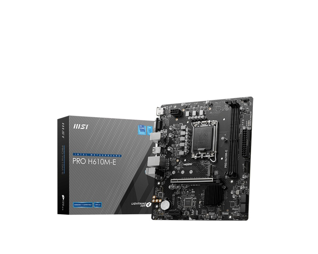 Scheda Madre MSI PRO H610M-E socket 1700 Micro-ATX Nero - Immagine 1
