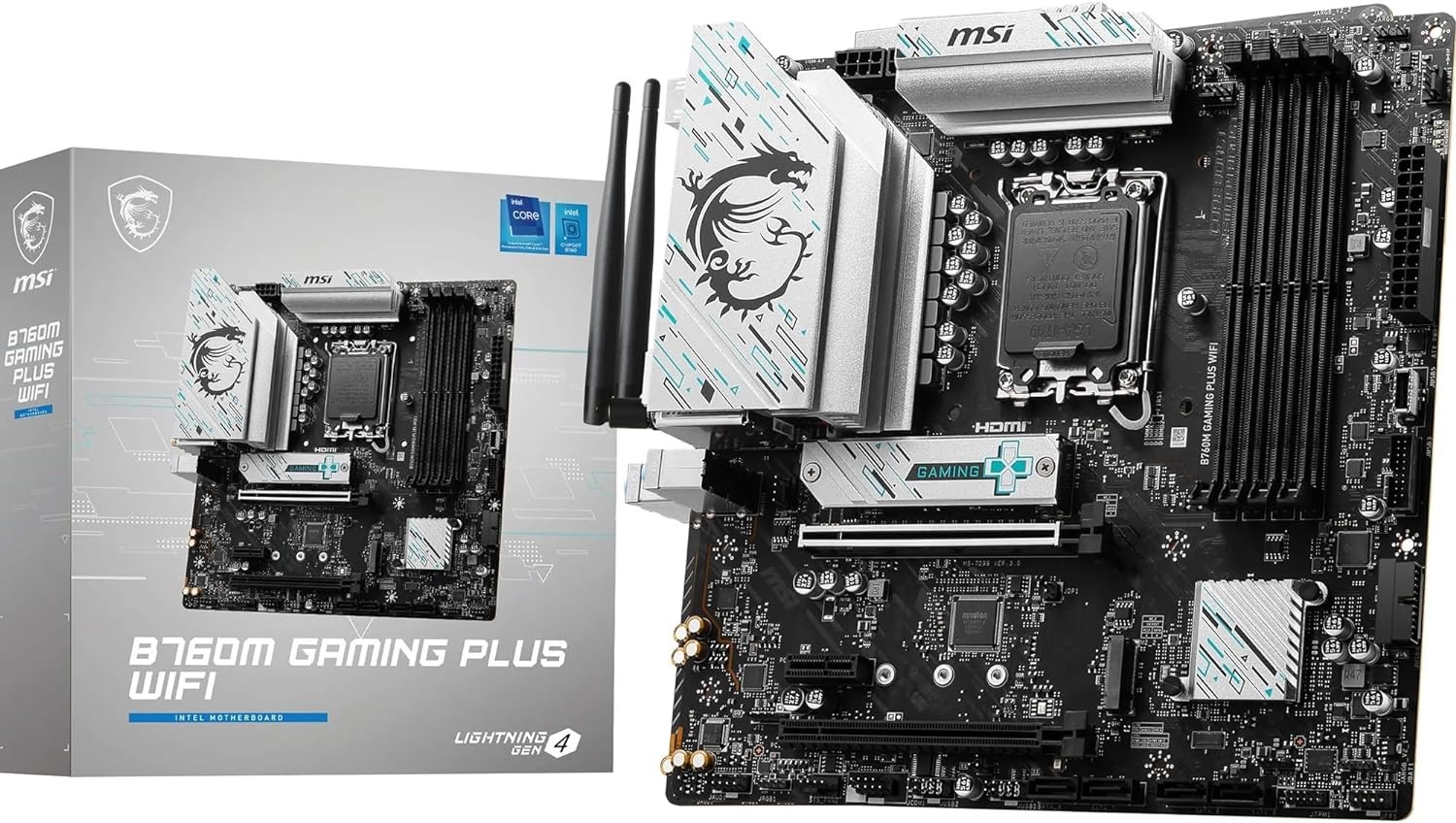 Scheda Madre MSI B760M GAMING PLUS WIFI LGA 1700 micro ATX - Immagine 1