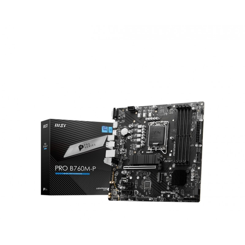 Scheda Madre MSI PRO B760M-P socket 1700 DDR5 MicroATX Nero - Immagine 1