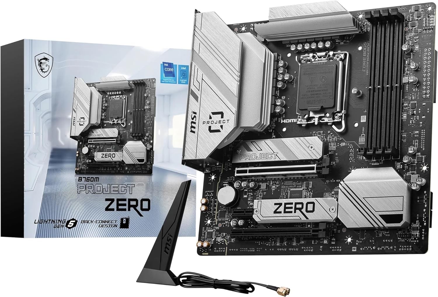 Scheda madrea MSI B760M Project Zero LAG 1700 - Immagine 1