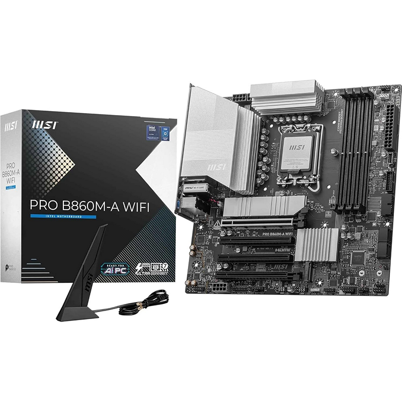 Scheda Madre MSI PRO B860M-A WIFI LGA 1851 DDR5 Micro ATX - Immagine 1
