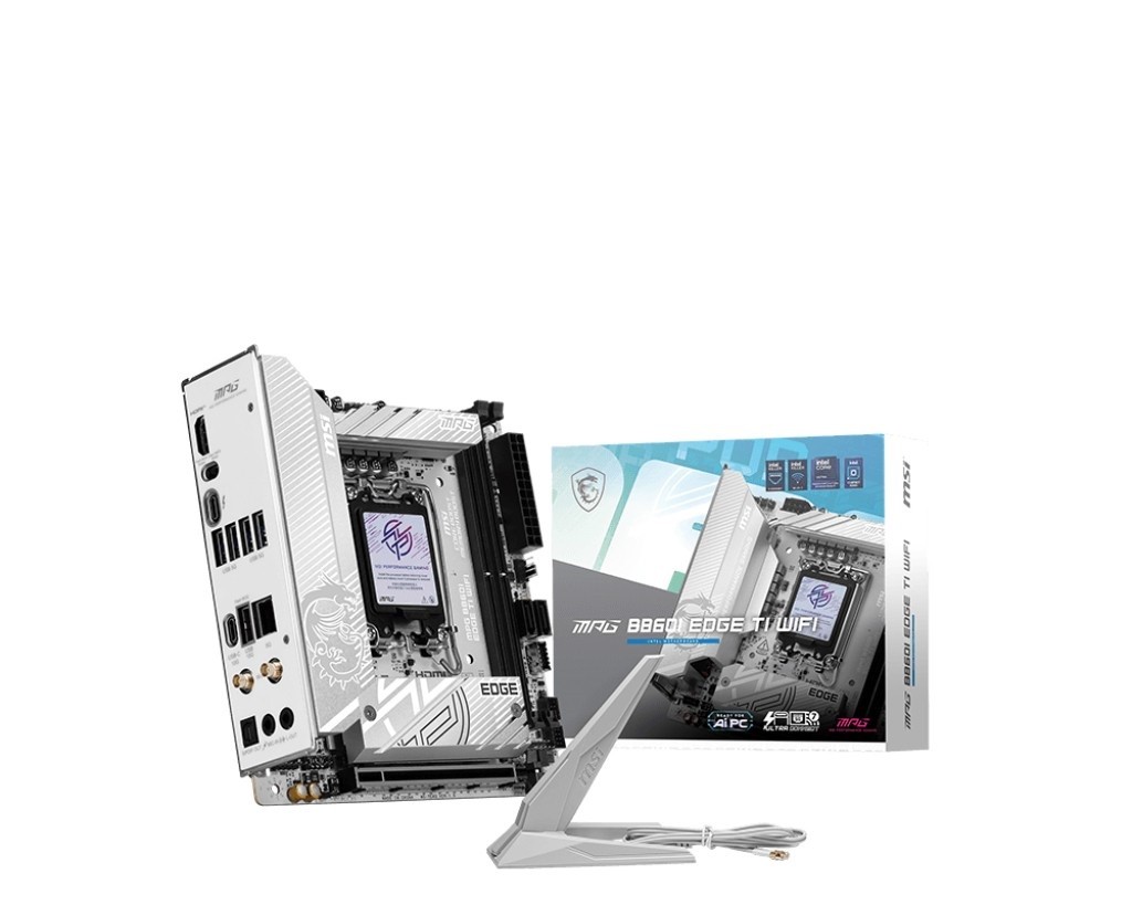 Scheda Madre MSI MPG B860I EDGE TI WIFI LGA1851 DDR5 Mini-ITX Bianco - Immagine 1