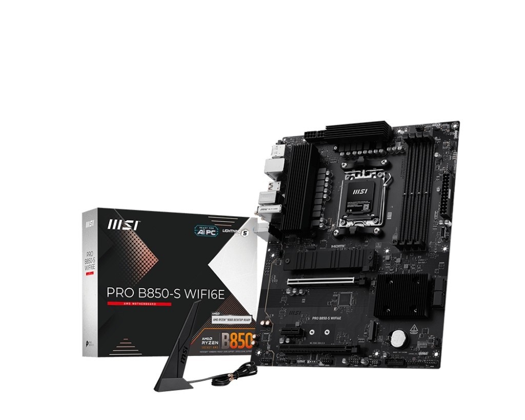 Scheda Madre MSI PRO B850-S WIFI6E AM5 DDR5 ATX Nero - Immagine 1