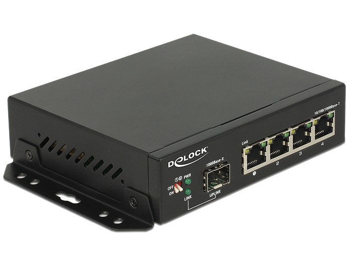 Switch DELOCK Gigabit 4 Port + 1 SFP - Immagine 1