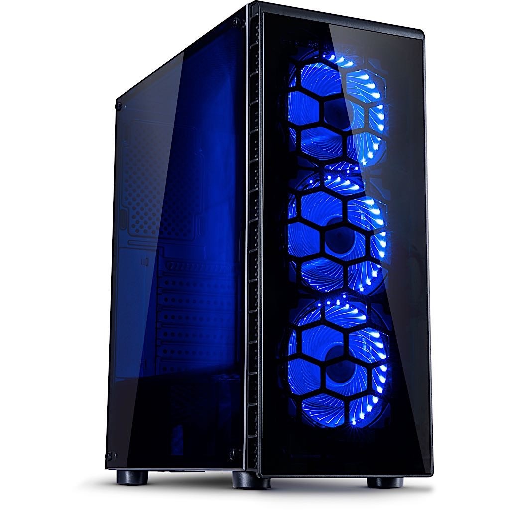 Case Inter-Tech CXC2 Nero Vetro Frontale Temperato Laterale In Acrilico Midi Tower - Immagine 1