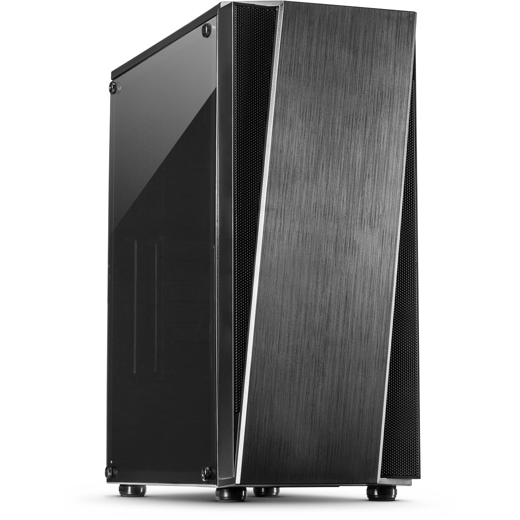 Case Inter-Tech T-11 TELEVEN Nero Midi Tower Pannello Laterale In Vetro Acrilico - Immagine 1