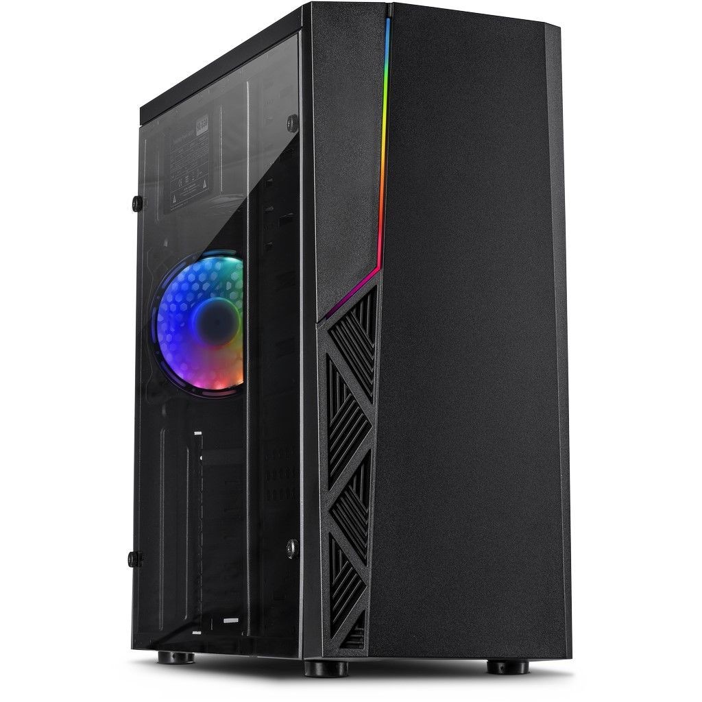 Case Inter-Tech B-02 RGB Nero Midi Tower - Immagine 1