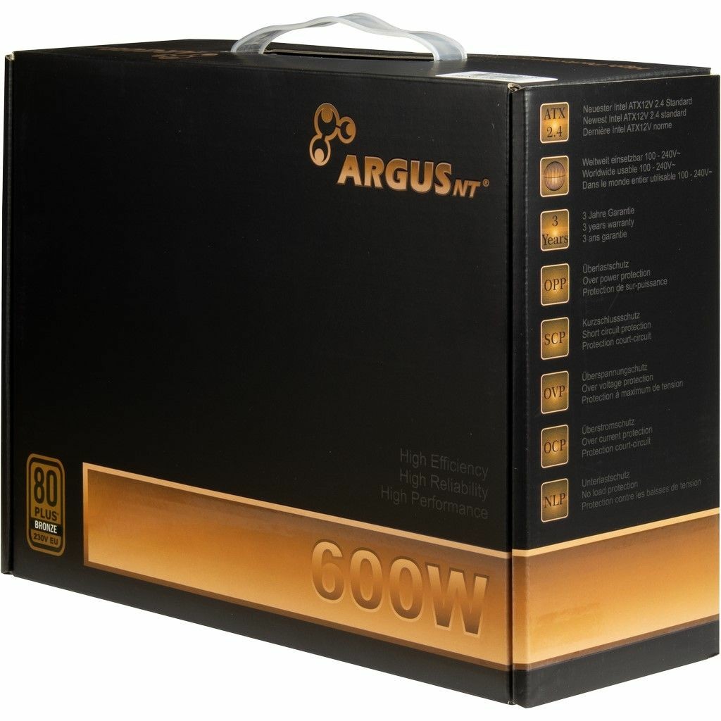 Alimentatore Inter-Tech Argus BPS 600W ATX Nero - Immagine 1