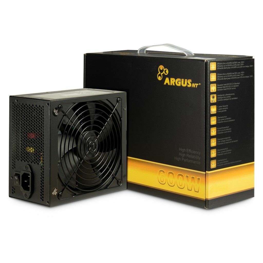 Alimentatore Inter-Tech Argus GPS 600W ATX Nero - Immagine 1