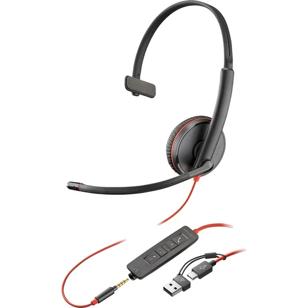 Headset HP Poly Blackwire 3210 Nero - Immagine 1