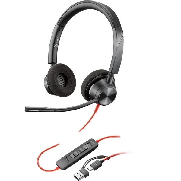 Headset HP Poly Blackwire 3320 Nero - Immagine 1