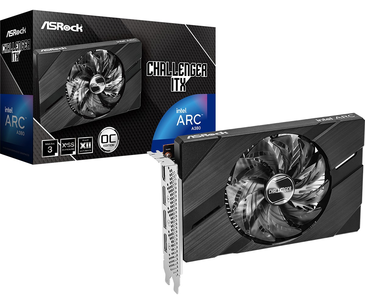 Scheda Video ASRock Intel ARC A380 6GB Challenger ITX OC - Immagine 1