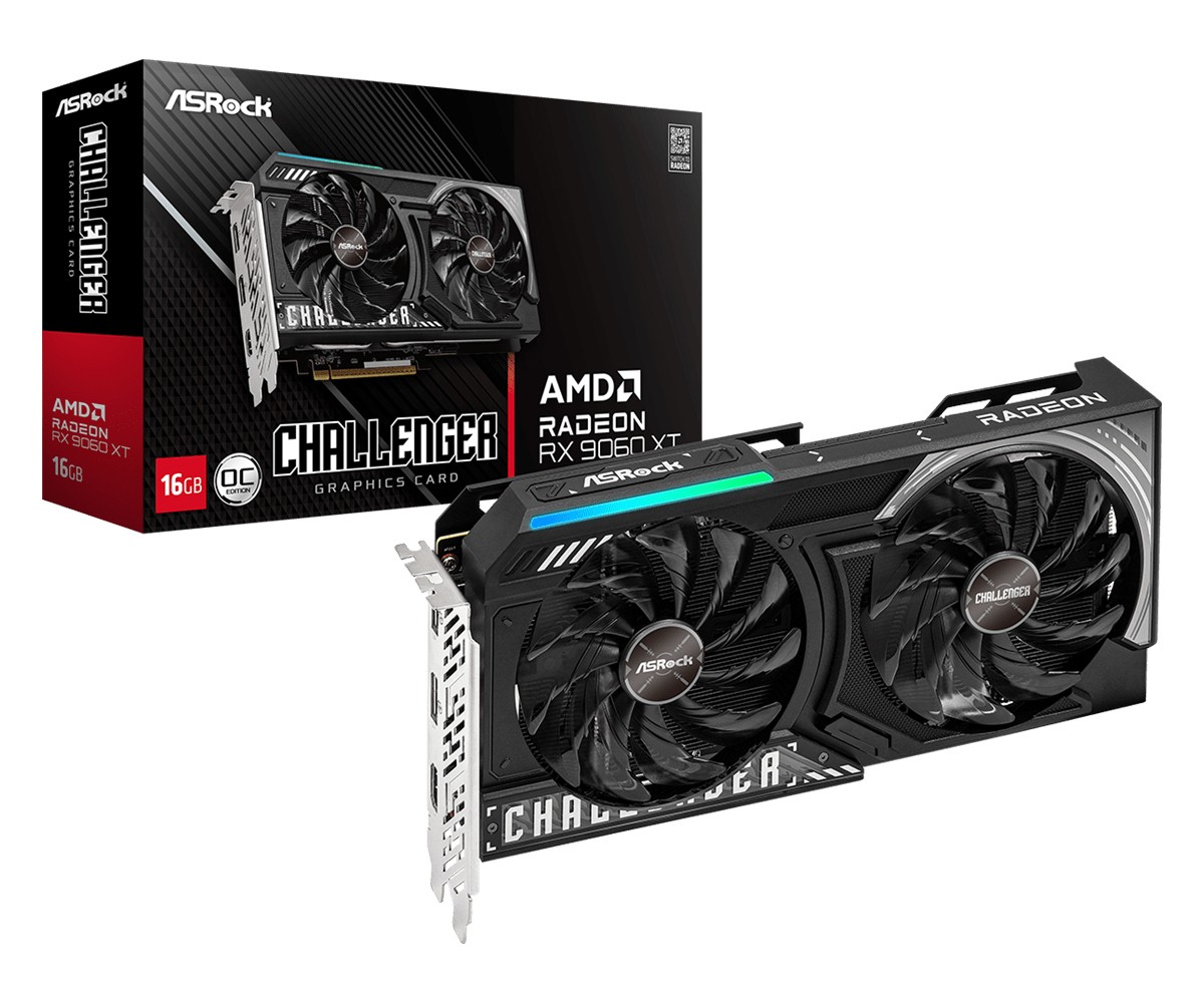 Scheda Video ASRock AMD Radeon Challenger OC 9060 XT 16GB GDDR6 Nero - Immagine 1