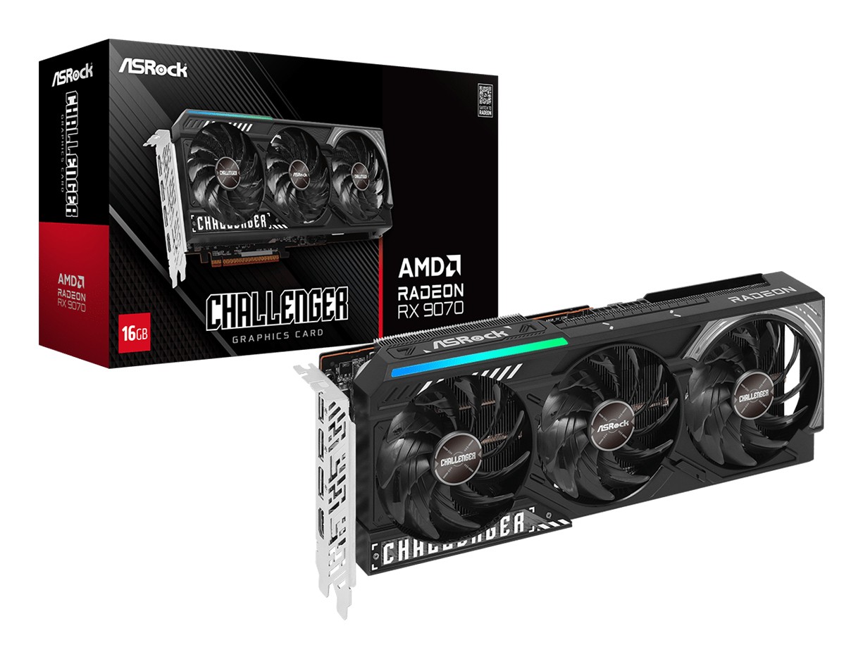 Scheda Video ASRock AMD Radeon RX 9070 XT Challenger 16GB Nero - Immagine 1