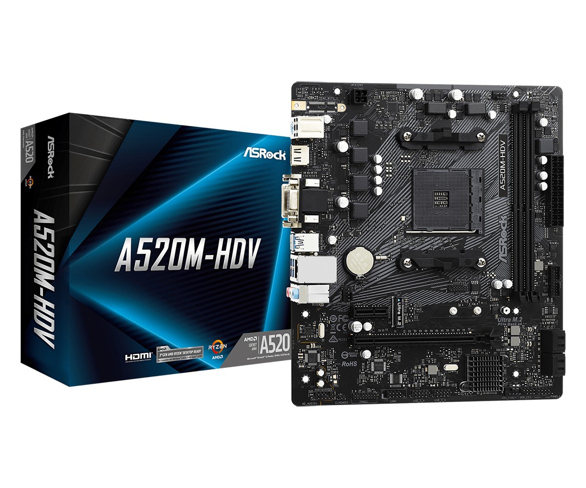 Scheda Madre ASROCK A520M-HDV socket AM4 - Immagine 1