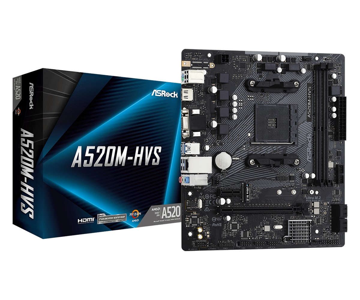 Scheda Madre ASROCK A520M-HVS socket AM4 - Immagine 1