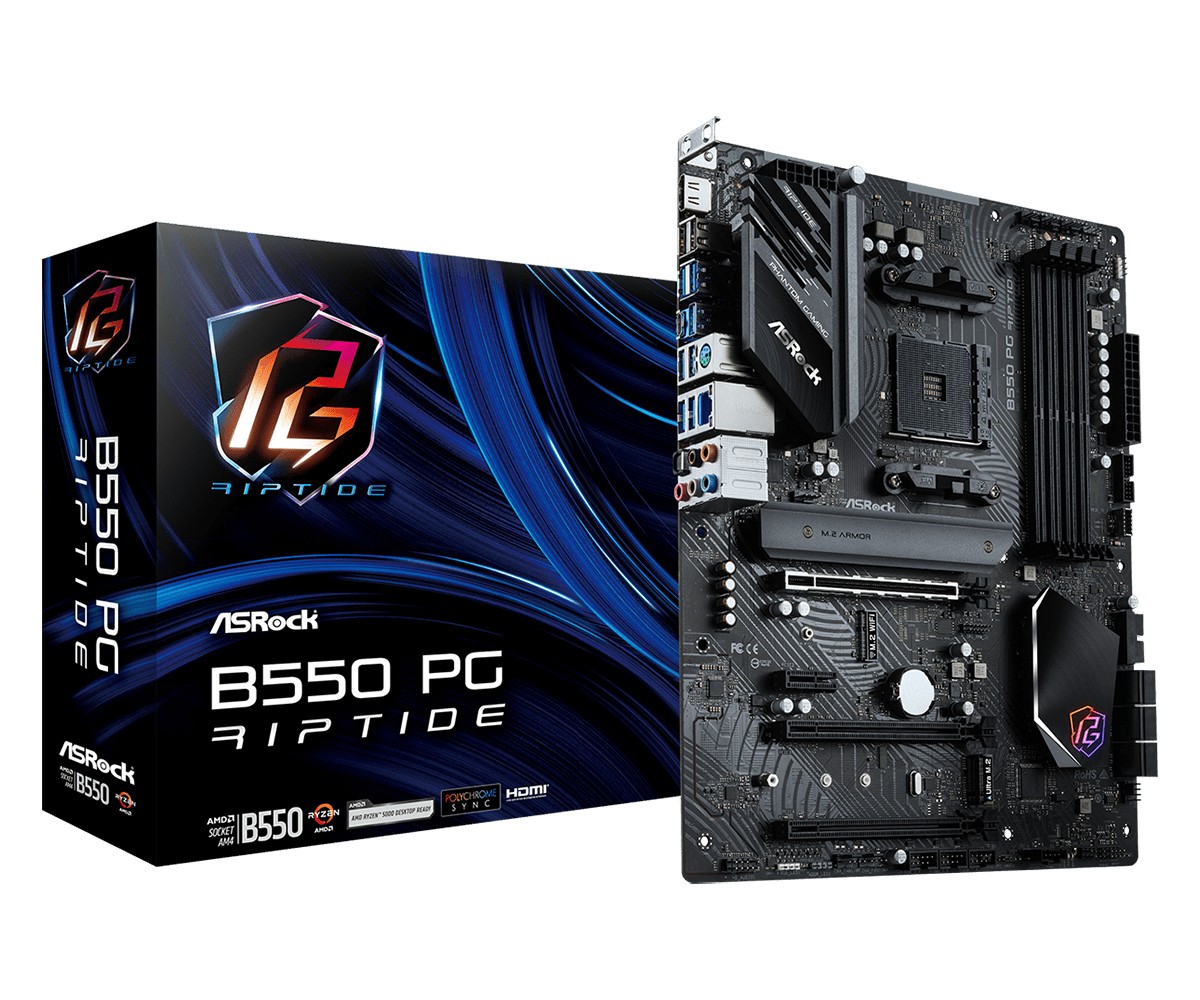 Scheda Madre AMD Asrock B550 PG Riptide AM4 ATX - Immagine 1