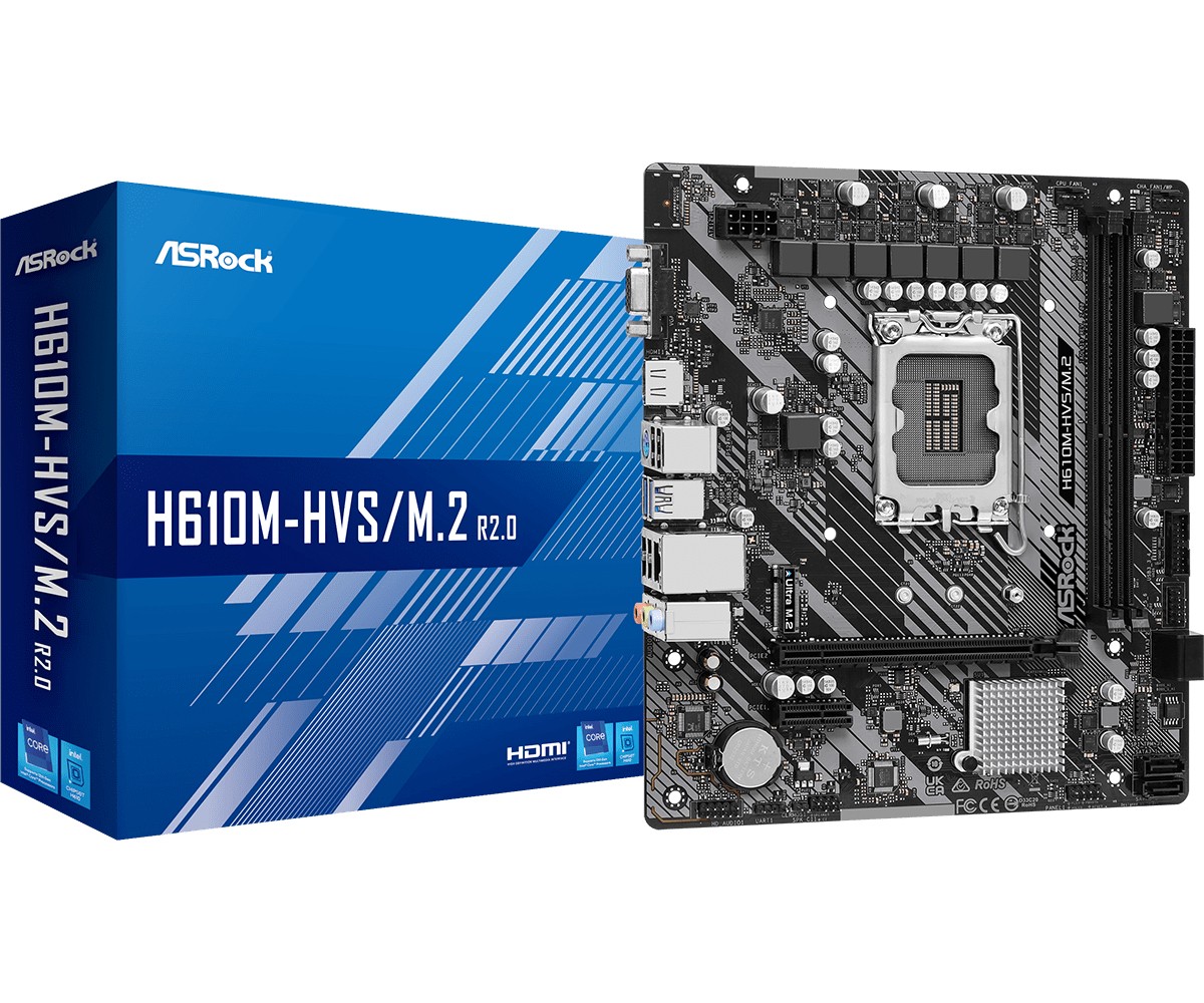 Scheda Madre ASRock H610M-HVS/M.2 R2.0 - SPEDIZIONE IMMEDIATA - Immagine 1