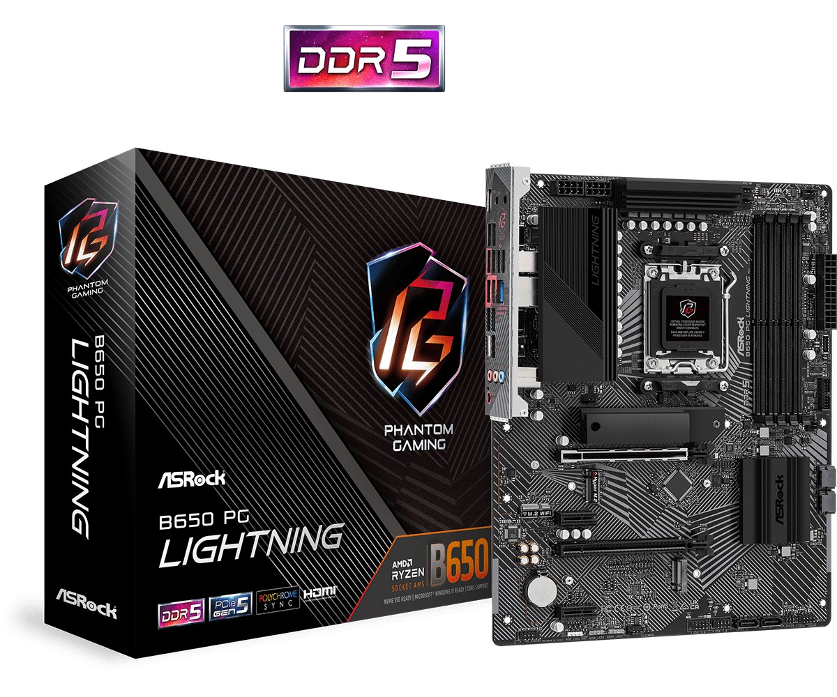 Scheda Madre ASROCK B650 Phantom Gaming Lightning socket AM5 - Immagine 1