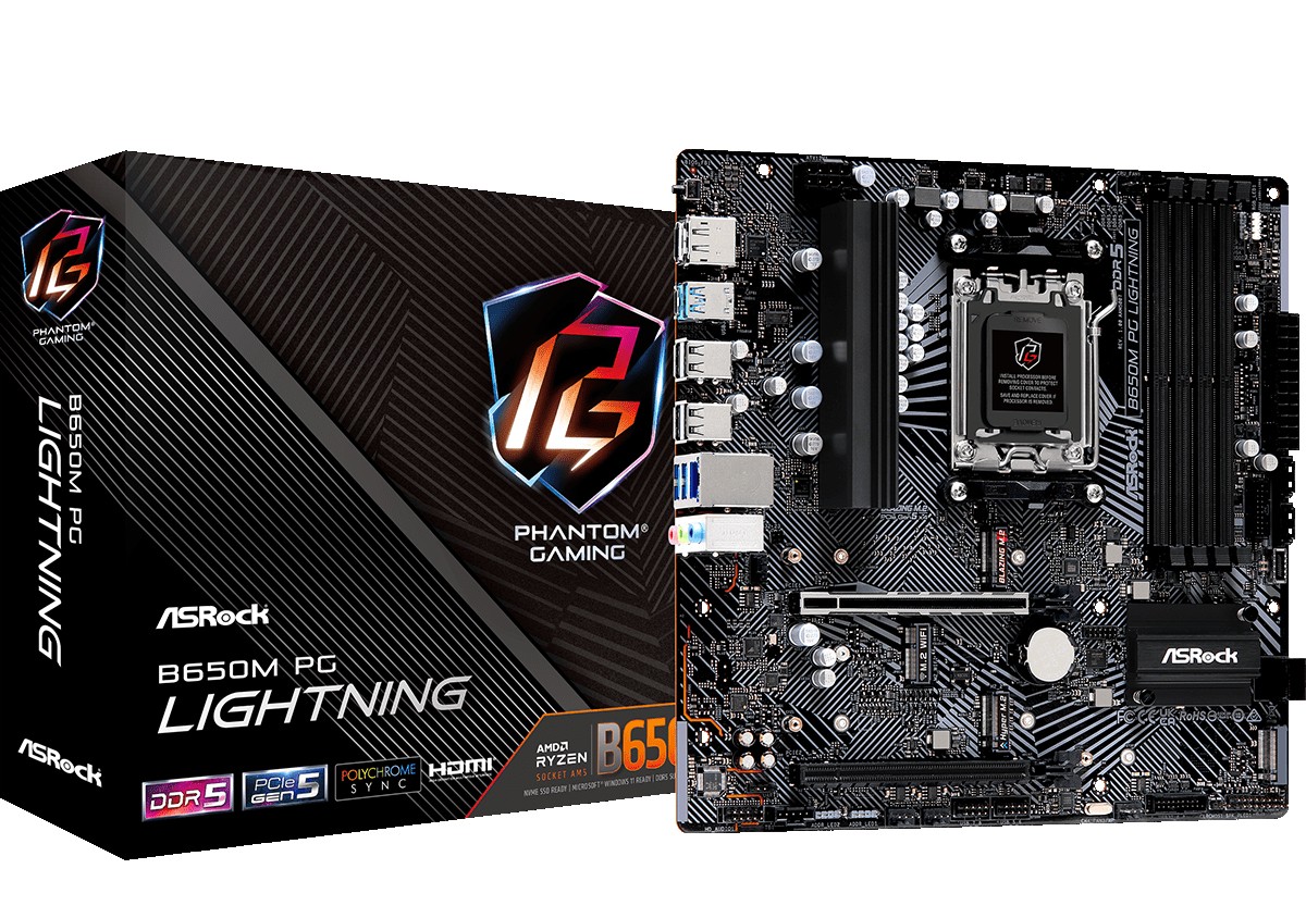 Scheda Madre ASRock B650M PG LIGHTNING - Immagine 1