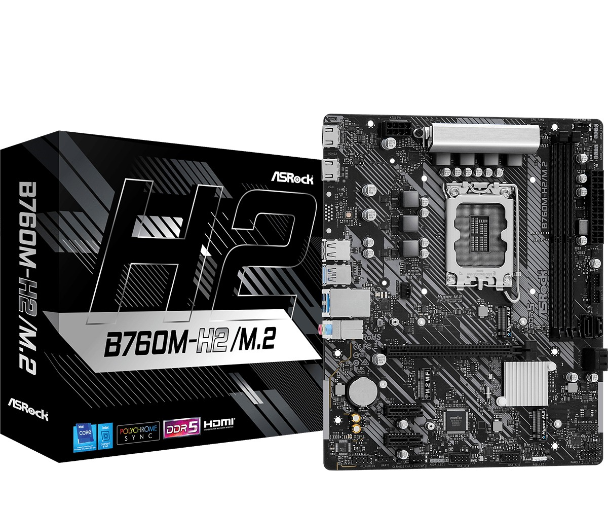 Scheda Madre ASROCK B760M-H2/M.2 Socket 1700 - Immagine 1