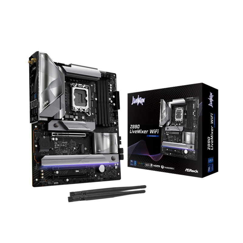 Scheda Madre ASRock Z890 LiveMixer WIFI LGA1851 ATX DDR5 Nero - Immagine 1