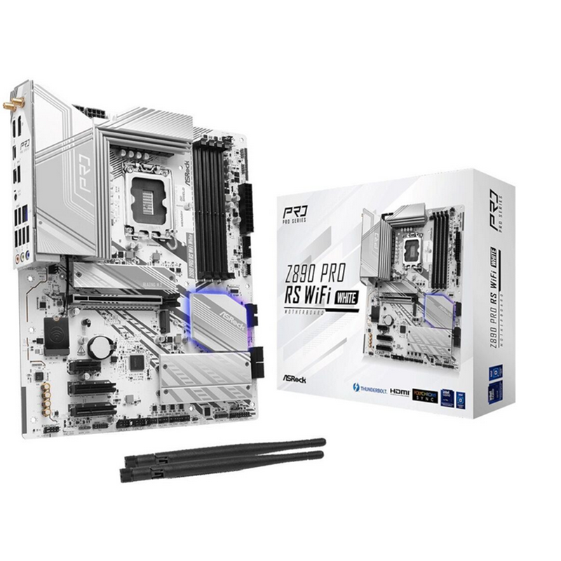 Scheda Madre ASRock Z890 Pro RS WIFI LGA1851 ATX DDR5 Bianco - Immagine 1