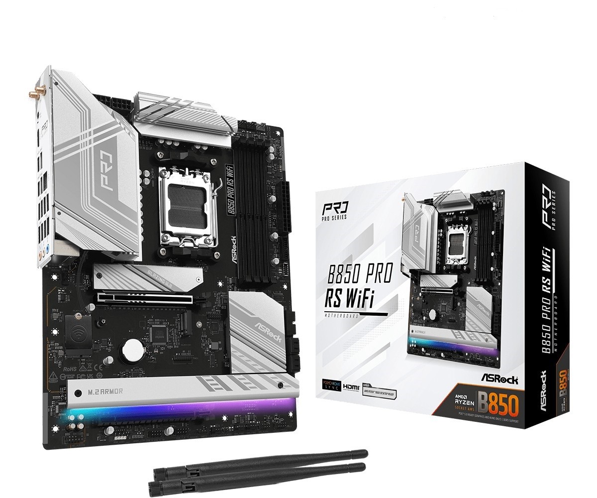 Scheda Madre ASROCK B850 Pro RS WIFI Socket AM5 DDR5 ATX - Immagine 1