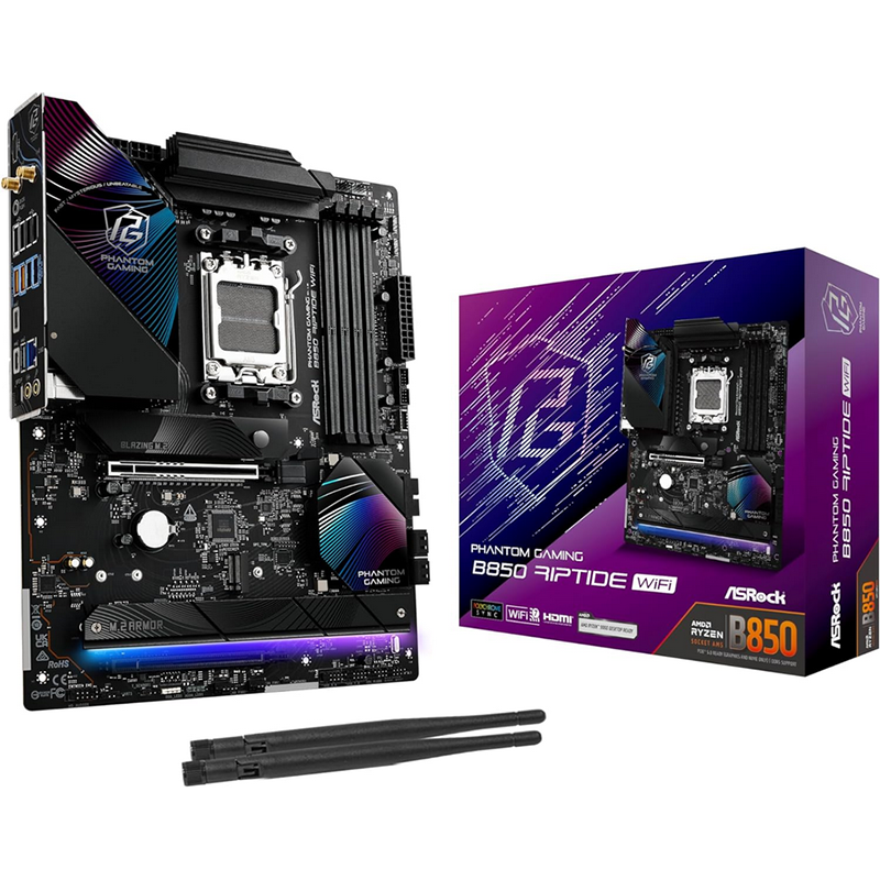 Scheda Madre ASROCK B850 Phantom Gaming Riptide WIFI Socket AM5 DDR5 ATX - Immagine 1