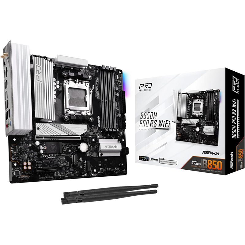 Scheda Madre ASROCK B850M Pro RS WIFI Socket AM5 DDR5 Micro ATX - Immagine 1