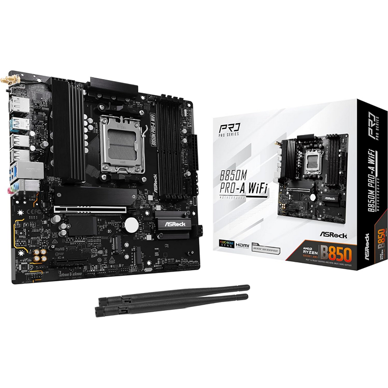 Scheda Madre ASROCK B850M Pro A WIFI Socket AM5 DDR5 Micro ATX - Immagine 1