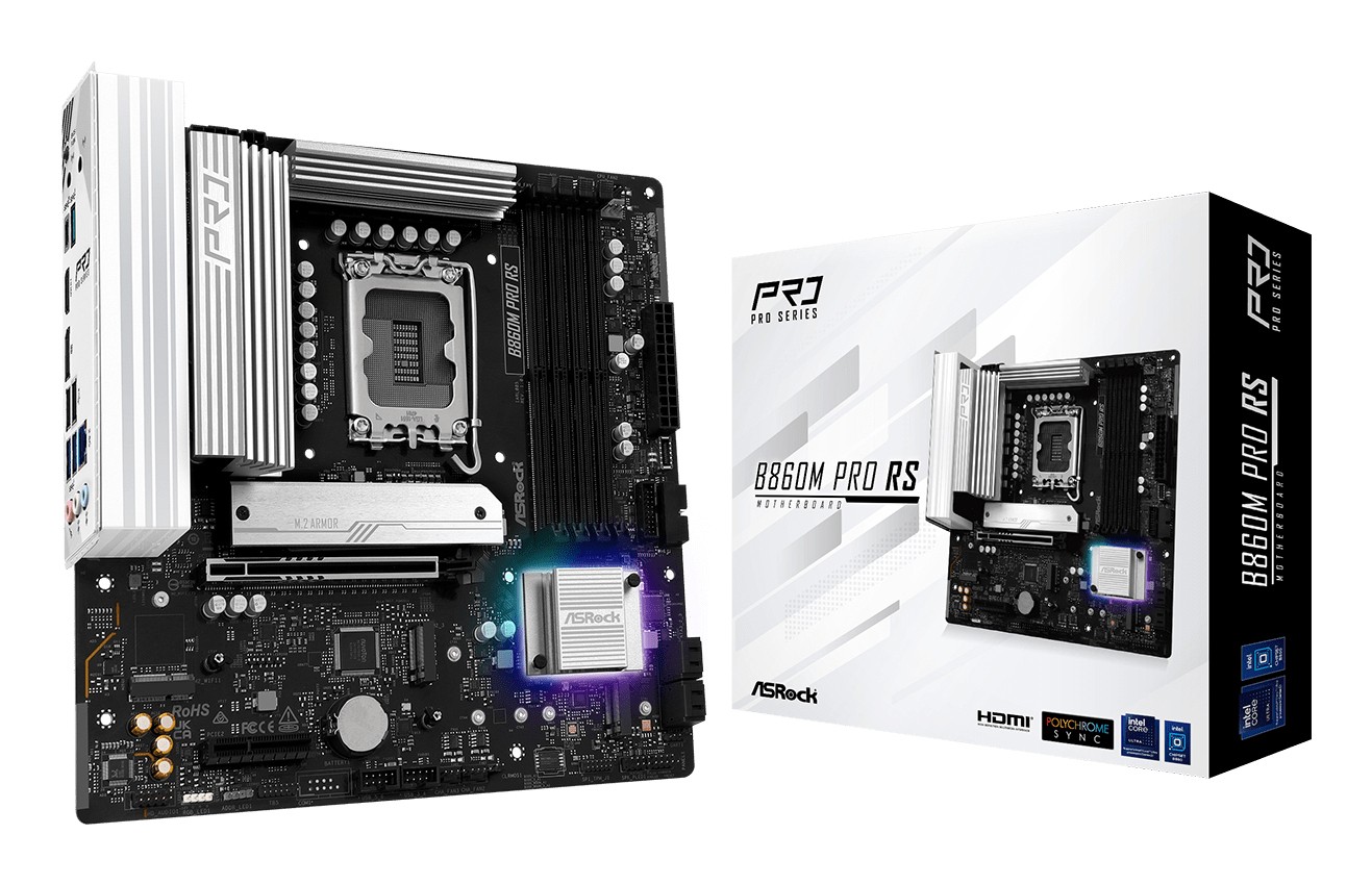 Scheda Madre ASROCK B860M Pro RS Micro-ATX DDR5 Socket LGA 1851 - Immagine 1