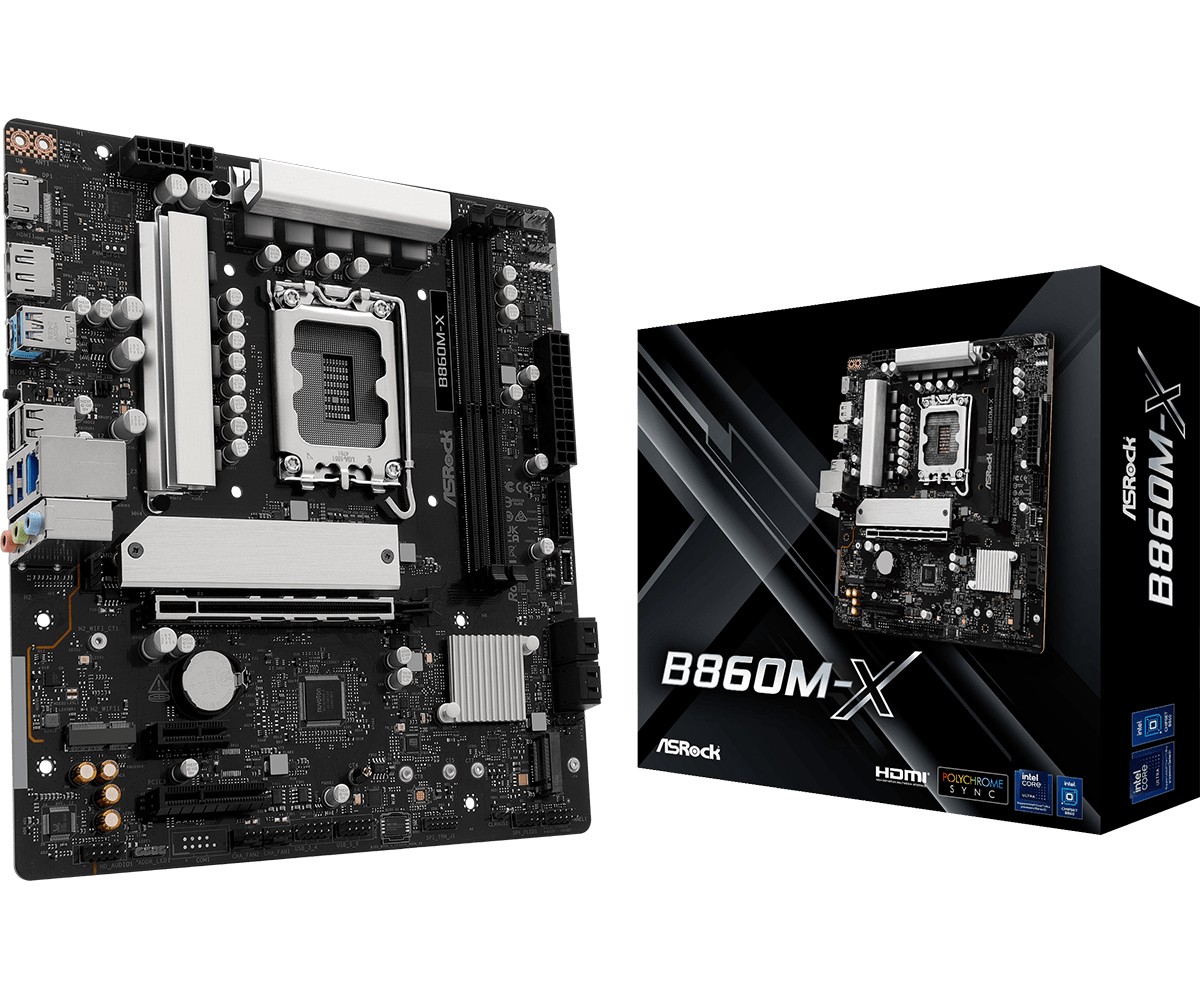 Scheda Madre ASROCK B860M-X LGA 1851 DDR5 Micro ATX - Immagine 1