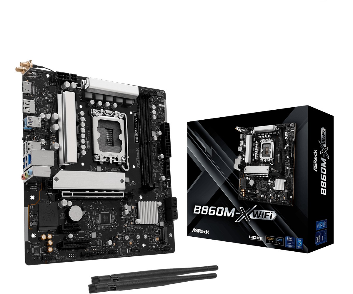 Scheda Madre ASROCK B860M-X WIFI LGA 1851 DDR5 Micro ATX - Immagine 1