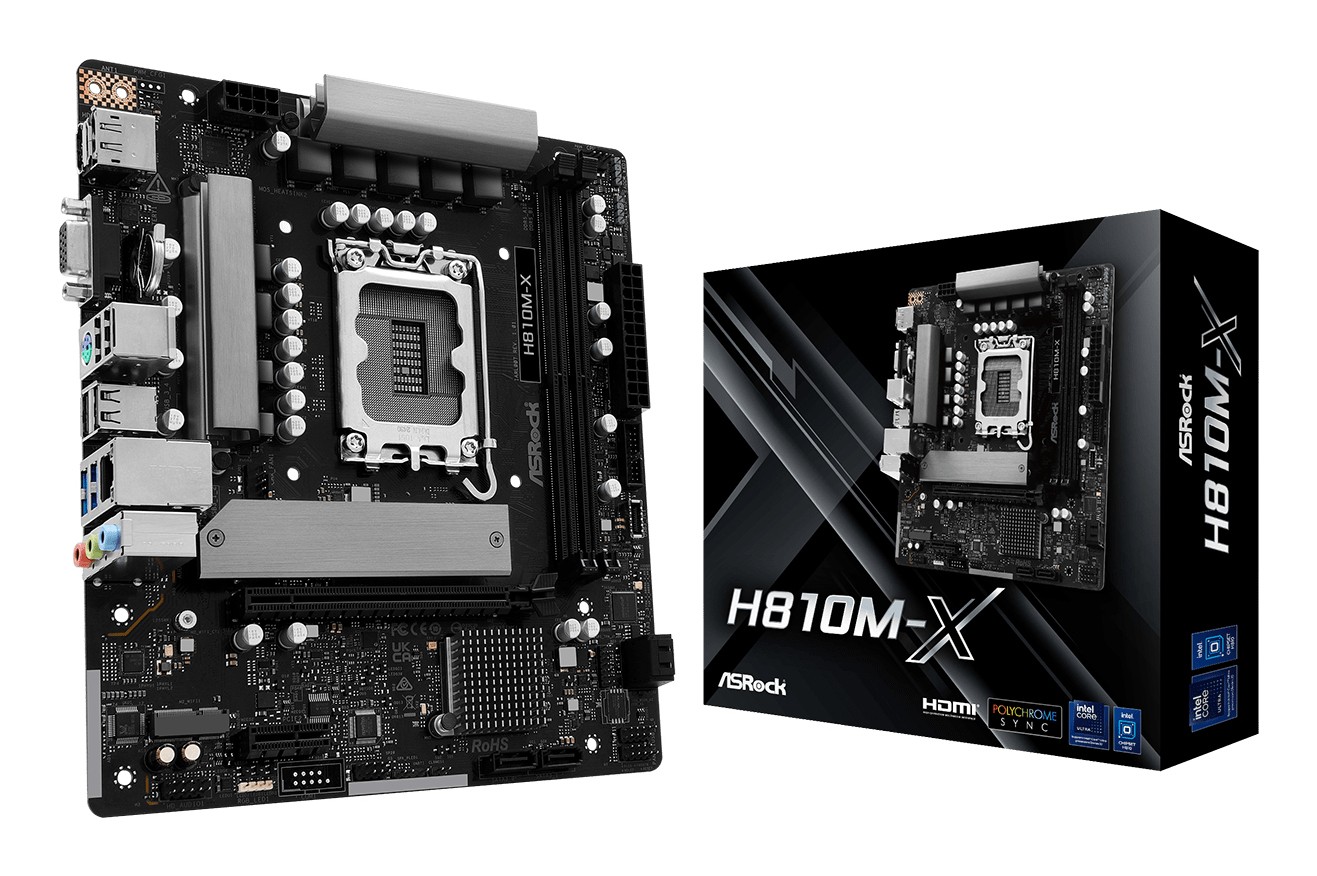 Scheda Madre ASROCK H810M-X Micro-ATX DDR5 Socket LGA 1851 - Immagine 1